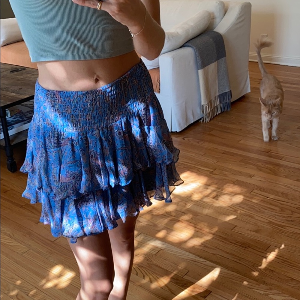 Ruffle skirt blue